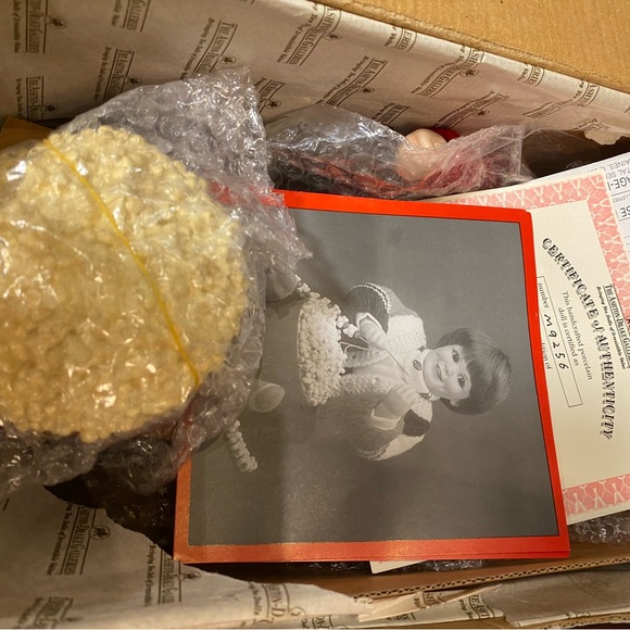 Vintage New Ashton Drake RYAN Decorating Green Overalls and Striped Sweater - Picture 4 of 12